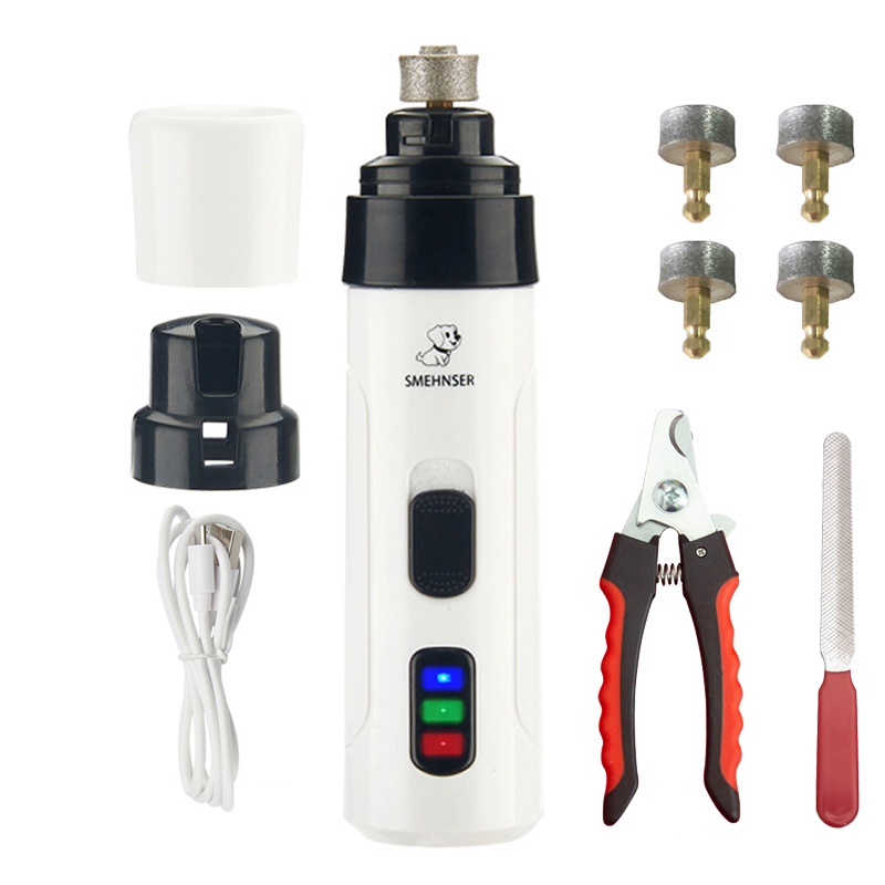 Elektrische wiederaufladbare Hunde-Nagelschleifer, Hunde- und Katzenpfoten, Nagelpflege-Trimmer, Werkzeuge, USB-Aufladung, Haustier-Nagelknipser: Gold
