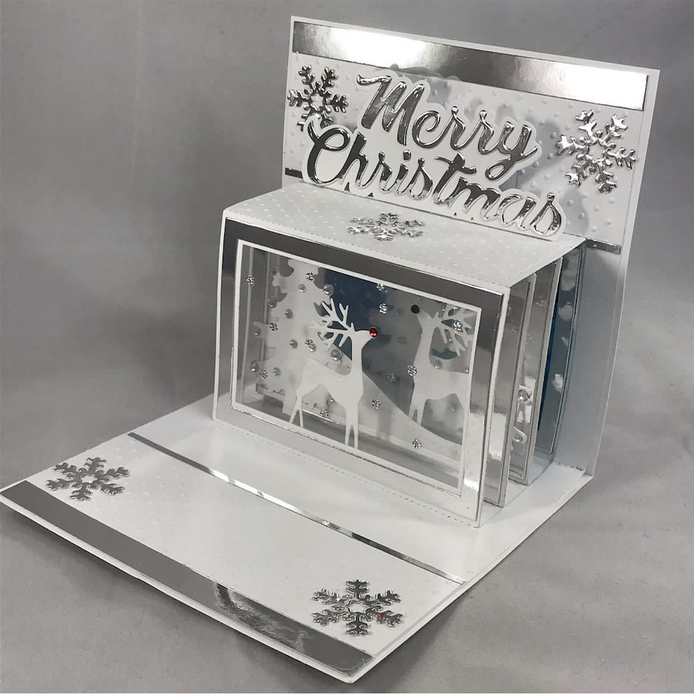 Kscraft jul pop op-vindue kort metal skæremaller stencils til gør-det-selv scrapbooking dekorativ prægning gør-det-selv papirkort