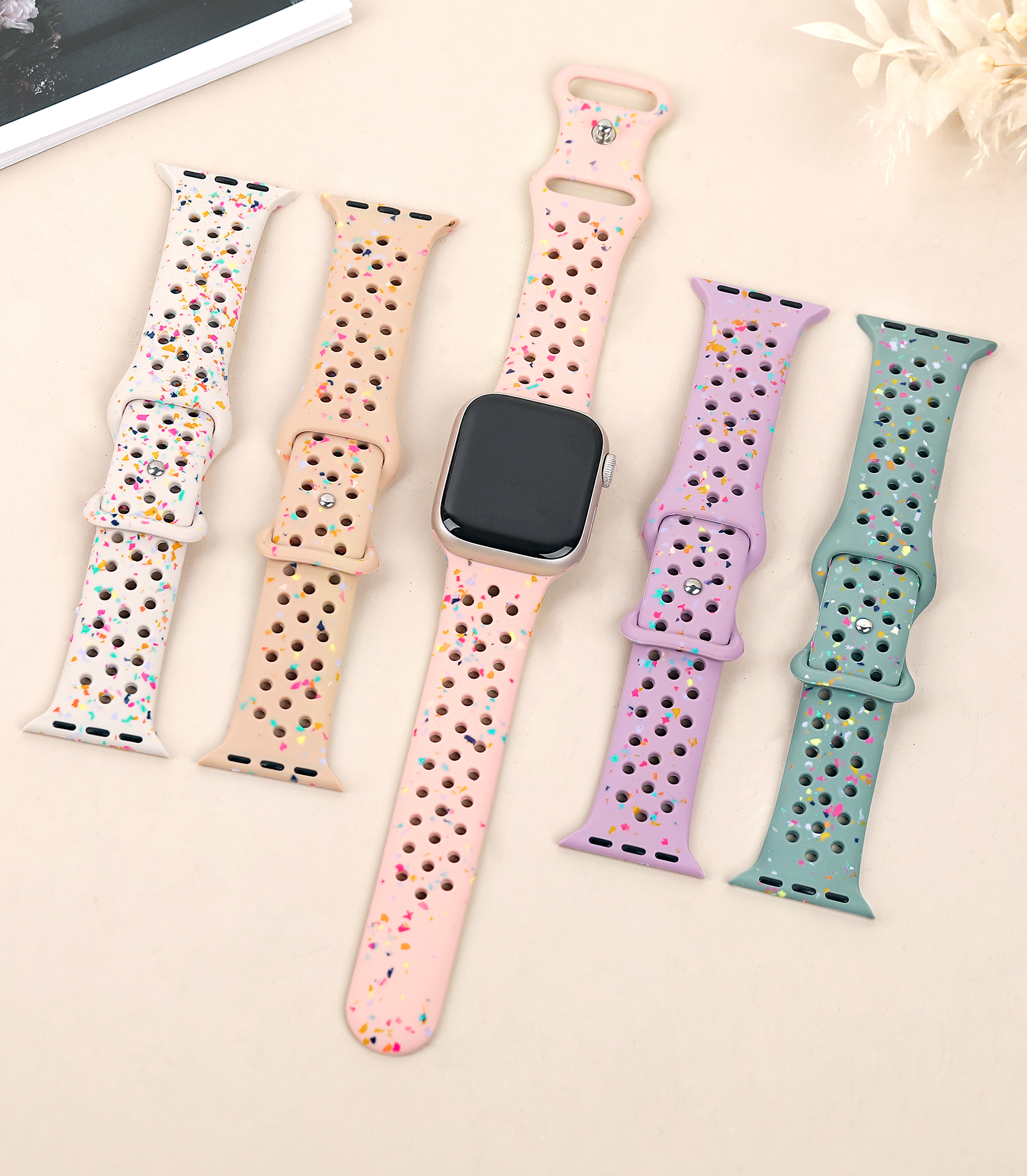 Sportarmband för apple watch band ultra 2 49mm 44mm 45mm 42mm 41mm 40mm silikonarmband för iwatch series 9 8 7 6 se 5 4 correa