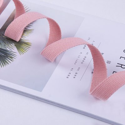 2 Meter 25 Mm Canvas Lint Riem Zak Katoen Singels Polyester/Katoen Singels Knapzak Strapping Naaien Zak Riem accessoires: Light pink