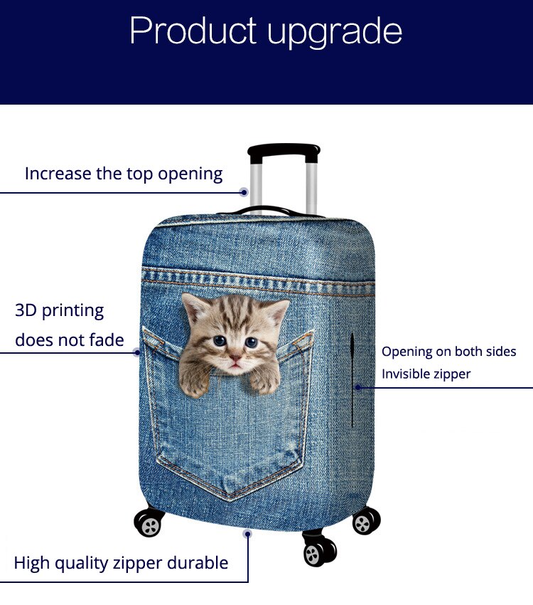 Luggage Cover Suitcase - Animal Print - Elastic Fabric - for 18-32 inch Suitcases