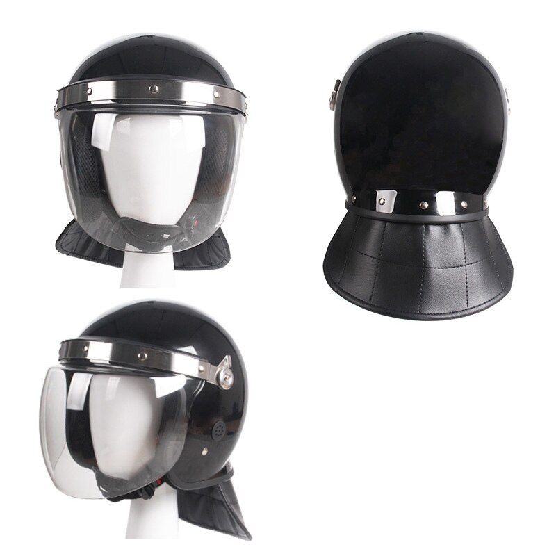 Casque Anti-émeute, Protection faciale, garde de sécurité du personnel de service, Protection de patrouille, facile à porter: black