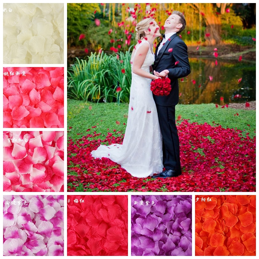 100PCS/Bag 5*5CM Silk Rose Petals for Wedding Deco... – Vicedeal