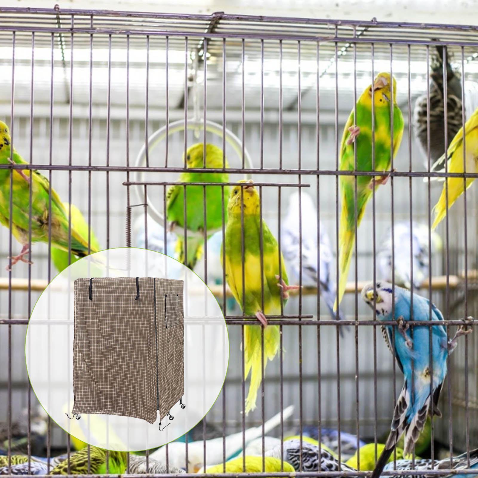Papegaaien Volière Vogelkooi Cover Goede Nacht Oxford Doek Waterdicht Anti-Uv Vogelkooi Cover Met Mesh Venster Voor Grote Vogelkooi