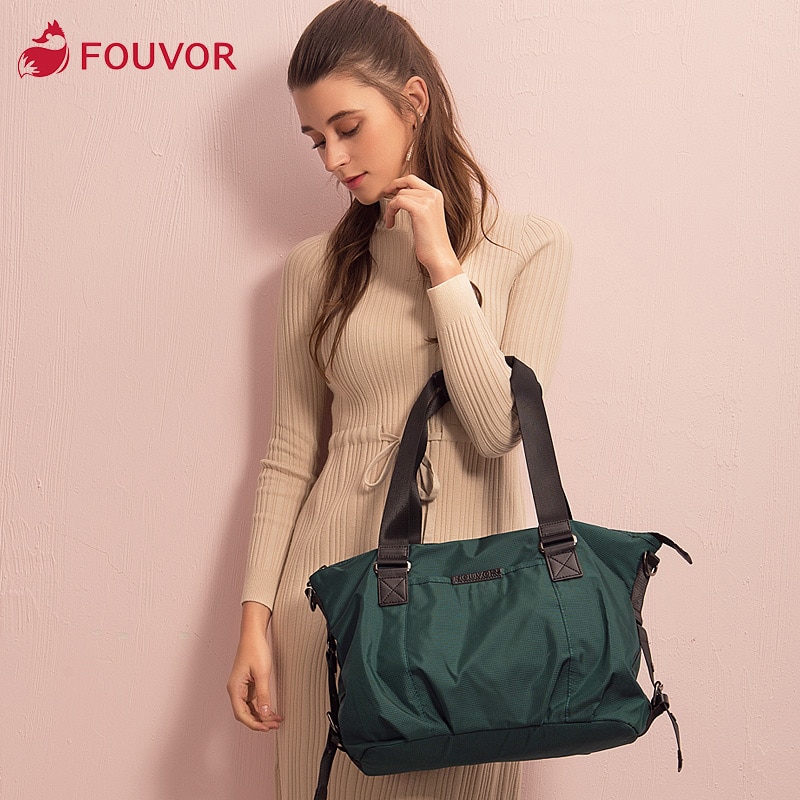 Fouvor Women Oxford Handbag Nylon Large Capacity Ladies Commuter Canvas Bag Korean Female Traval Casual Shoulder Bag 2532-04