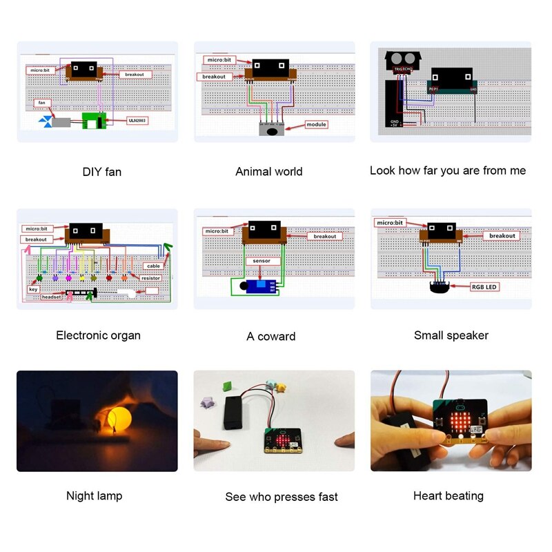 Micro: bit starter læringssæt til børn bbc micro-bit board grafisk programmerbar stamme legetøj elektronisk kit til 8+  børn med 23