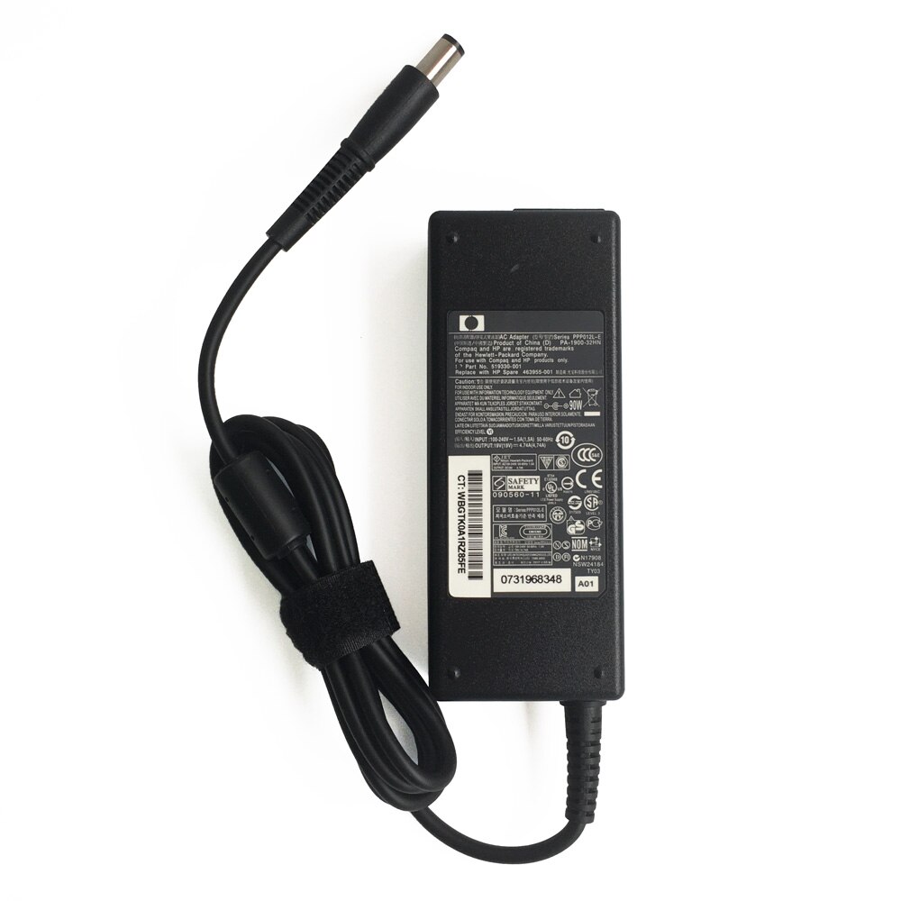 Genuine Laptop Ac Adapter 19V 4.74A 90W for HP ProBook 6470b,C6Z41UT,C9J13UT,B8V06UT,Spare 463955-001 608428-001 Notebook Power
