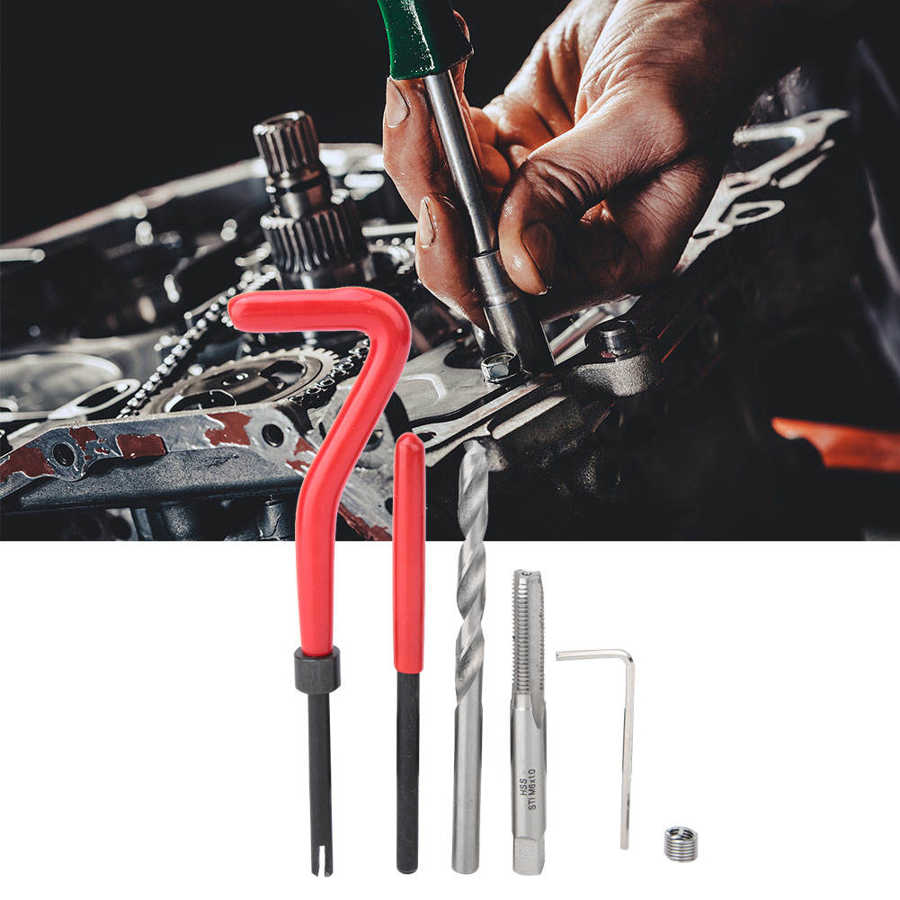 88Pcs Restoring Damaged Threads Thread Repair Tool Kits Screw Thread Inserts for Workshop 6mm-10mm