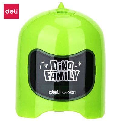 DELI E0501 sacapuntas automático, hoja reemplazable, electrónica, oficina en casa, papelería eléctrica automática para escuela: green