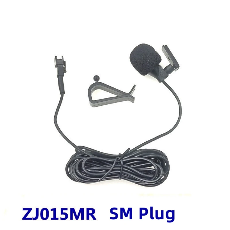 Microphone de voiture Audio Navigation Clip filaire fils externes micros automatiques Radio 3m de Long micro stéréo 3.5mm Mono 2.5mm SM Lotus Jack Plug: Black