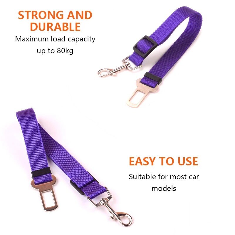 1Pc Huisdieren Honden Katten Puppy Car Seat Veiligheid Belt Verstelbare Harnas Reizen Riem Lood Voertuig Hond Veiligheidsgordel Dierbenodigdheden LCL02