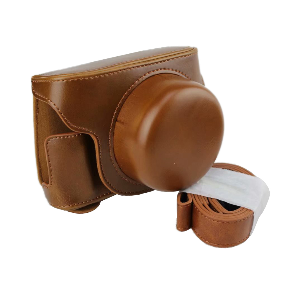 Étui pour appareil photo numérique Panasonic Lumix DC-GF10, housse complète en cuir PU à ajustement précis, pour GF9 GF8 GF7 GX900 GX950 GX850 GX800: Brown