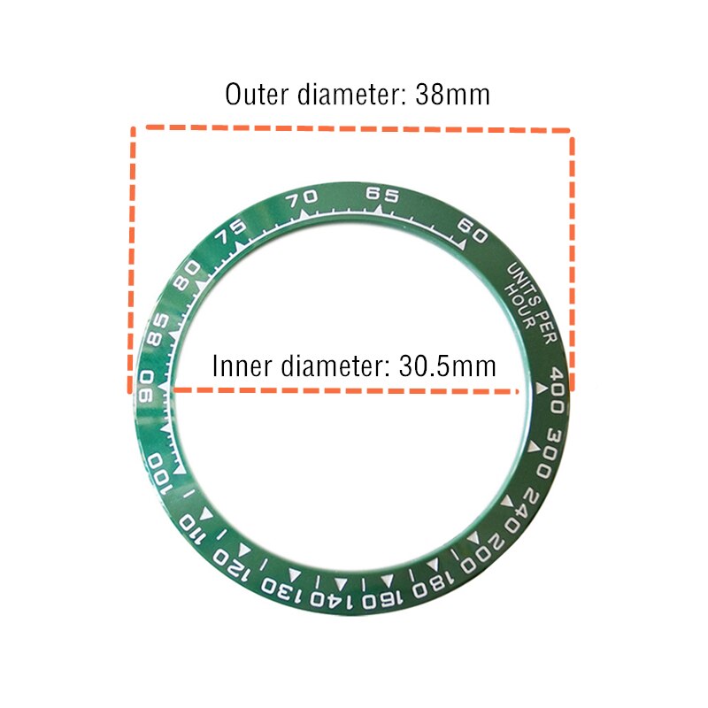 38mm/38.5mm Ceramic Watch Bezel Insert For Mens Watch Face Multiple Styles Watches Replace Accessories Inner Diameter 30.7mm
