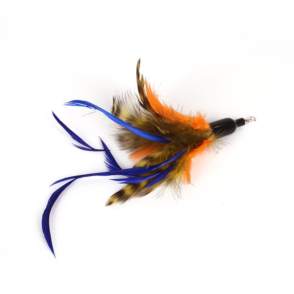 11 Optionele Kat Speelgoed, Hengel, Vliegende Vissen, Gevederde Kat Stok Vervanging Hoofd, kat Kat Interactief Plezier Speelgoed: 1