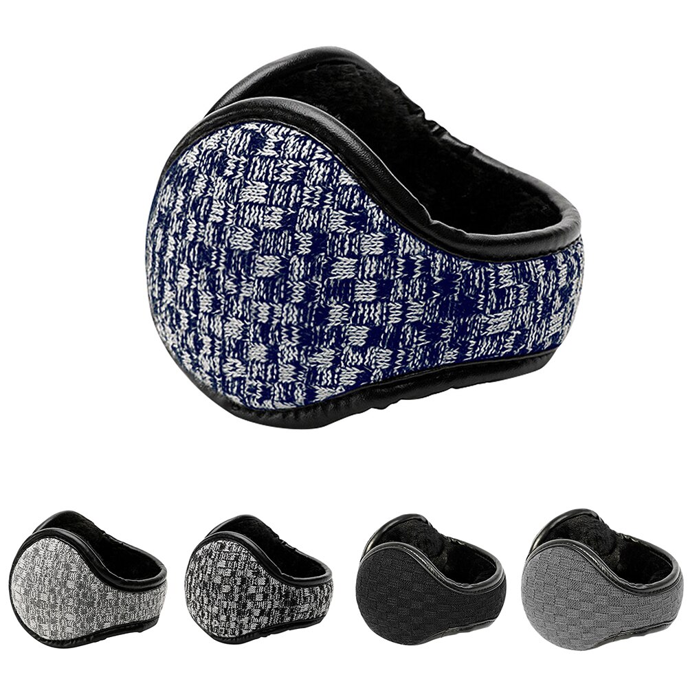 Orejeras plegables de cuero sintético para hombre, orejeras portátiles para deportes al aire libre, senderismo, para viajes de invierno