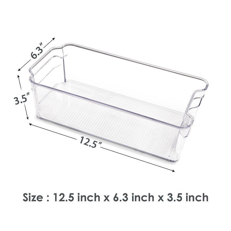 Fridge Food Fresh Keep Storage Box Refrigerator Organizer Bins Stackable Vegetable Fruit Meat Fresh Box Freezer Organizer Tool: 31.5x15.8x9cm