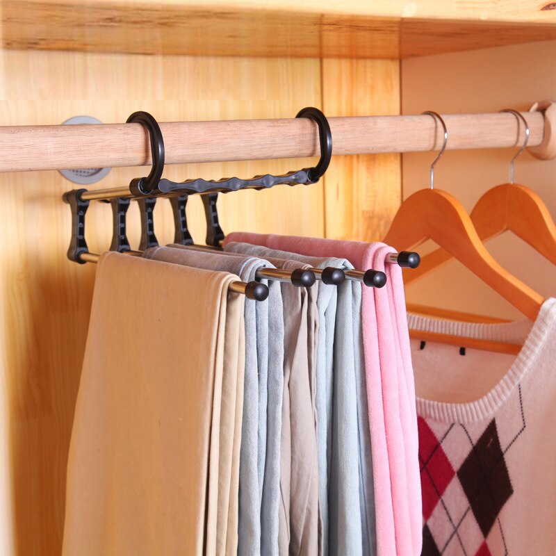 Rvs Multifunctioneel Opslag Broek Rekken Holder Kleding Garderobe Hangers Rack Holder Clip Peg Broek Klem Hanger