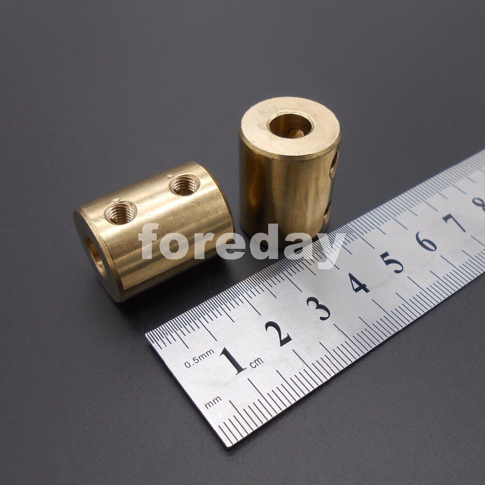 5PCS Brass Shaft rigid Coupling Coupler L=25mm Dia.= 20MM 6mm-12mm 8mm-12mm 10mm-12mm 12-12mm 12mm +2 Wrenches keys *FD406-409
