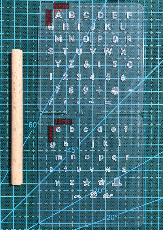 Transparent leather letter punch, movable type hand knock leather punch, leather seal