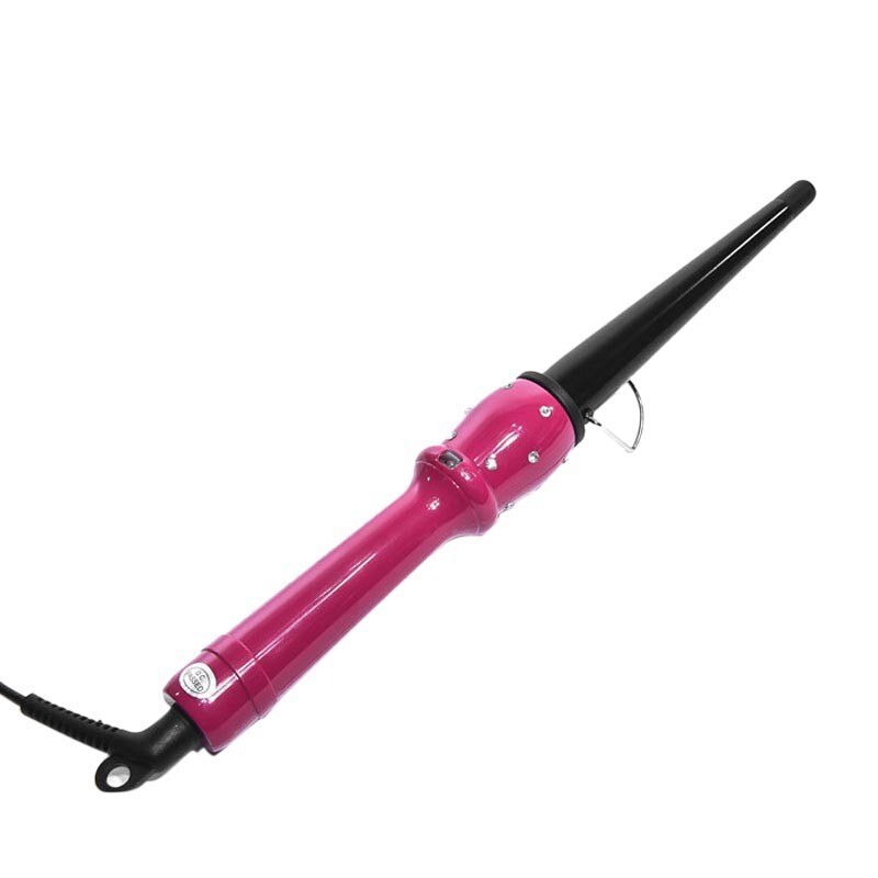 360 Degree Curling Stick Rose Red Best Natural Curly Hair Iron Bar Ceramic Hairdressing Tool 2.14