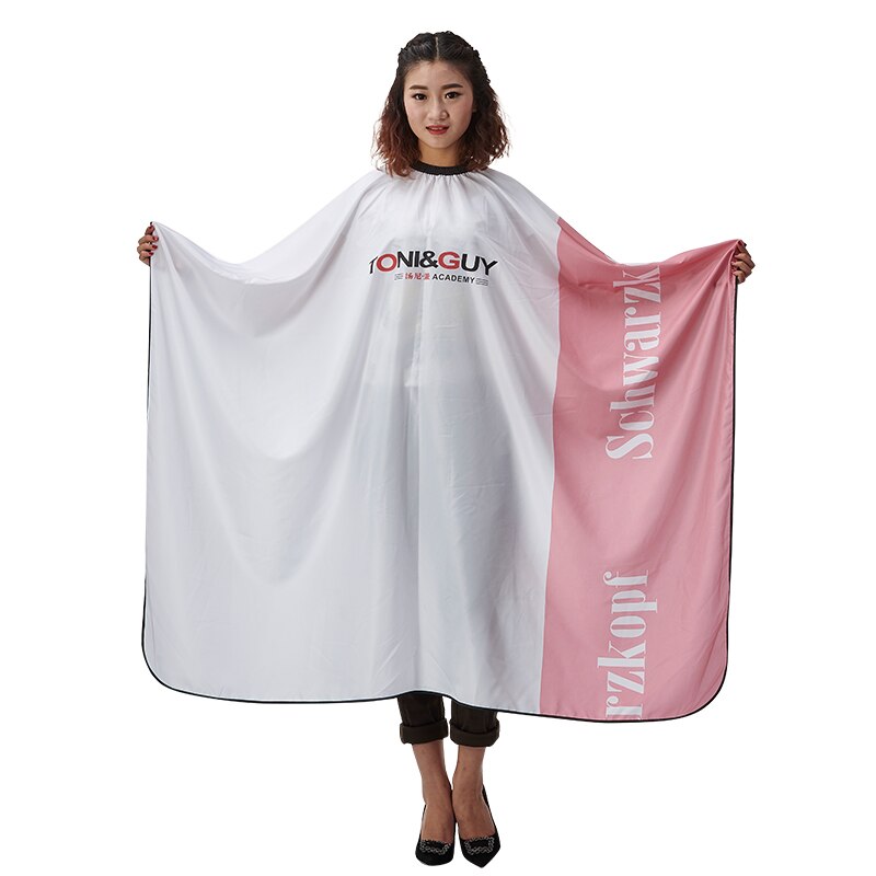 Salon Friseur Cape Erwachsene Wasserdicht Haar Färben Dauerwelle Styling Friseur Doppel Farbe Haarschnitt Schürze Cape: K017-White