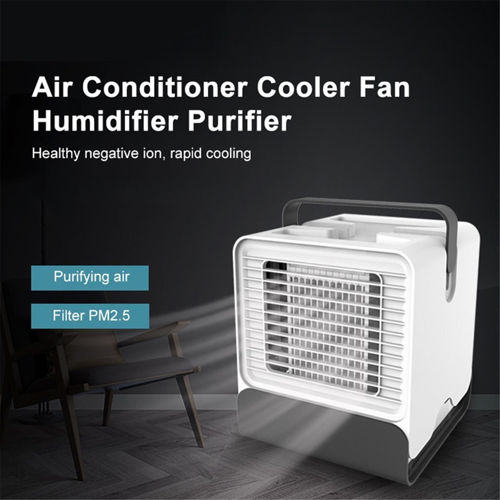 Mini ventilador de aire acondicionado Anion, Enfriador de escritorio, refrigeración de oficina, Mini aire acondicionado, ventilador de refrigeración fresco para dormitorio, hogar, 23db