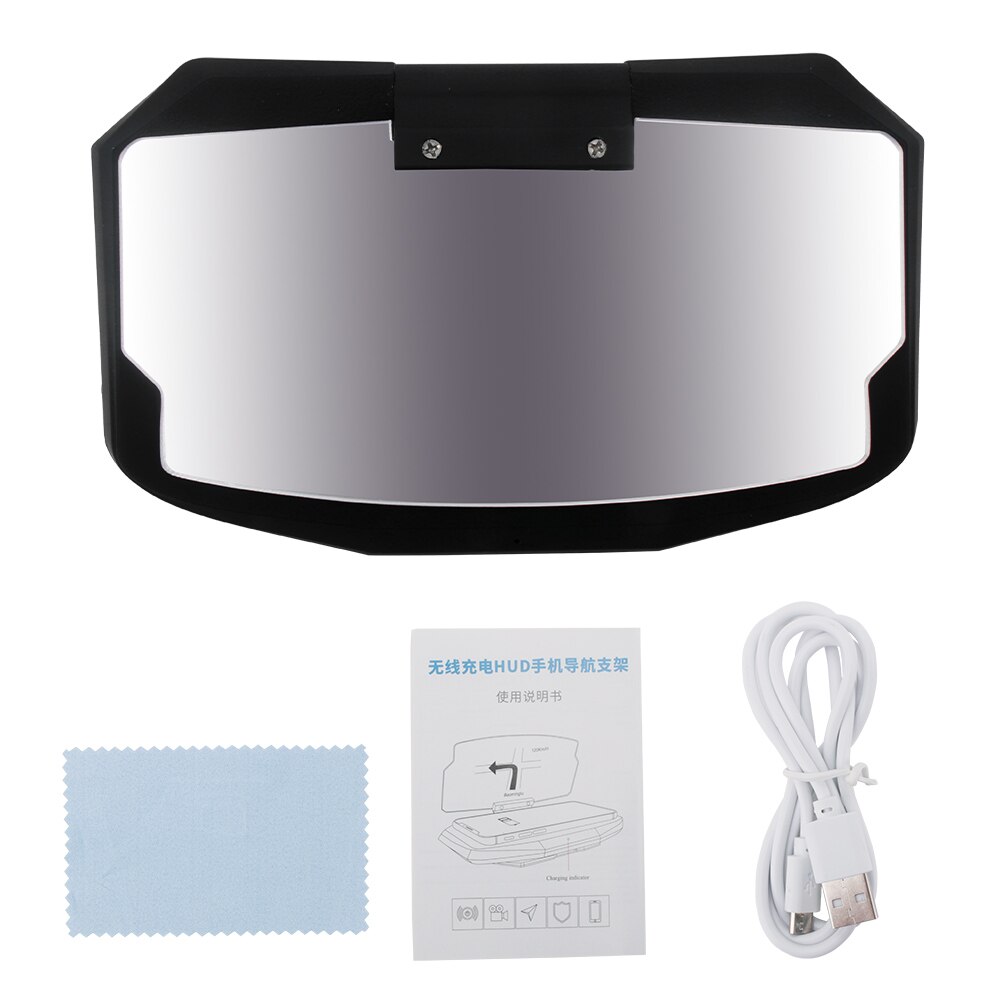 Universal Car Hud Snelheid Waarschuwing Head Up Display Gps Navigatie Projector Telefoon Houder Draadloze Oplader Voor Telefoon Auto Accessorie