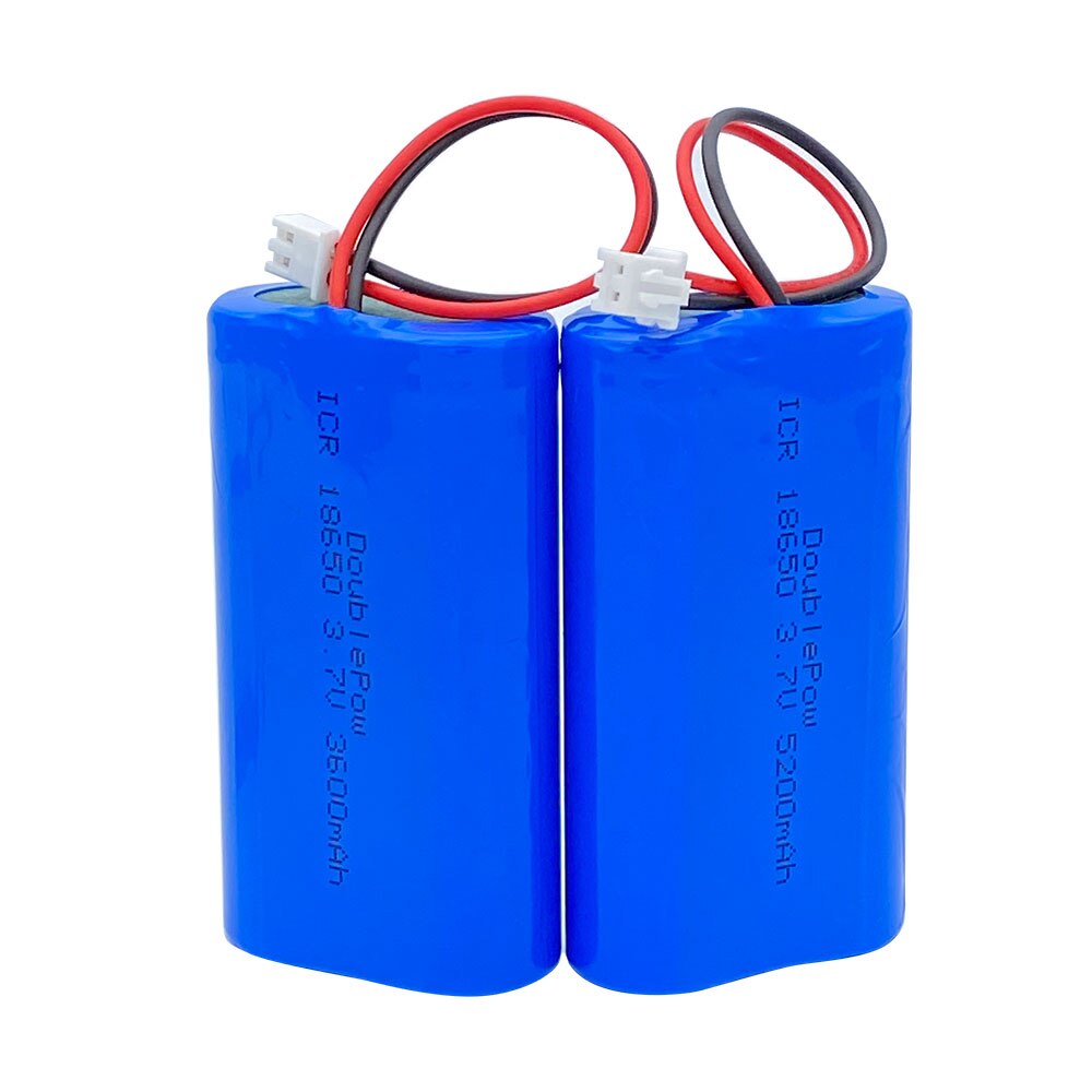 3.7V 18650 bateria litowa 3600mAh/5200mAh 18650 ładowalny akumulator megafon głośnik płyta ochronna + XH-2P wtyczka