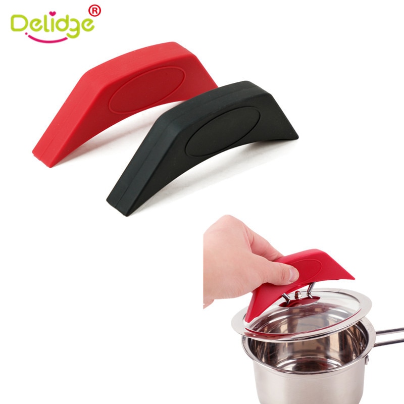 Delidge 1 st Siliconen Assist Handvat Houder Pot Cover Warmte Geïsoleerde Vinger Handschoenen Keuken Koken Tool