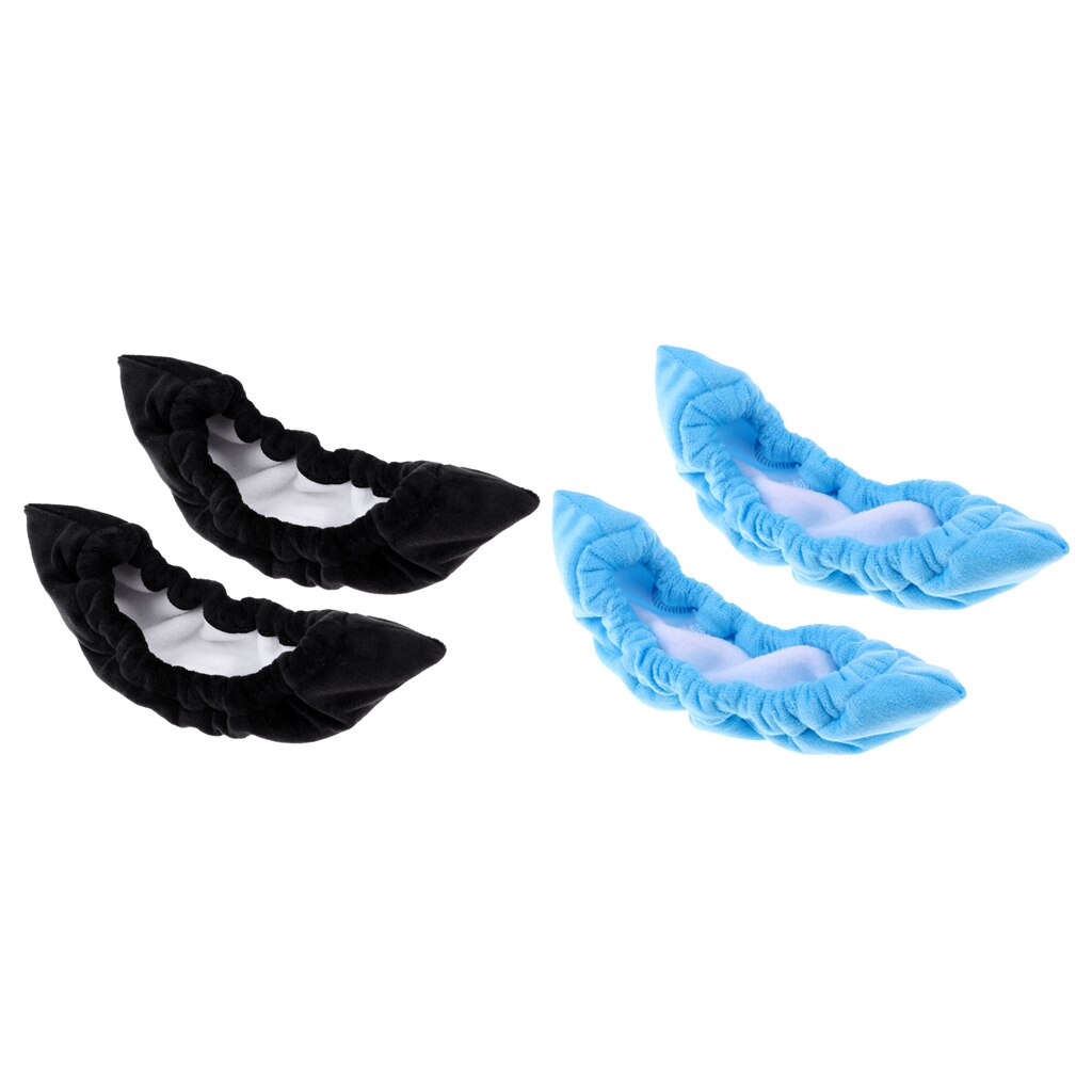 2 Pairs Skate Blade Covers - Durable Terry Cloth - Ice Hockey & Figure Skating - One Size