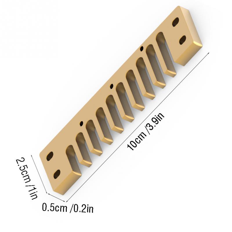 3 Colors Aluminum Alloy 10 Holes Comb Harmonica Part for Hohner Marine Band Crossover and Deluxe