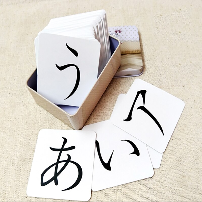 Poker Iron box Japanese Kana Product Custom DIY Character Picture Free literacy Card Early Childhood Education Enlightenment