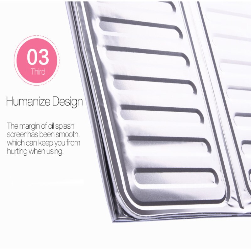 6 Size kitchen Cooking Frying Oil Splash Guard Gas Stove Anti Splatter Shield Guard Oil Divider Splash Proof Baffle Tools