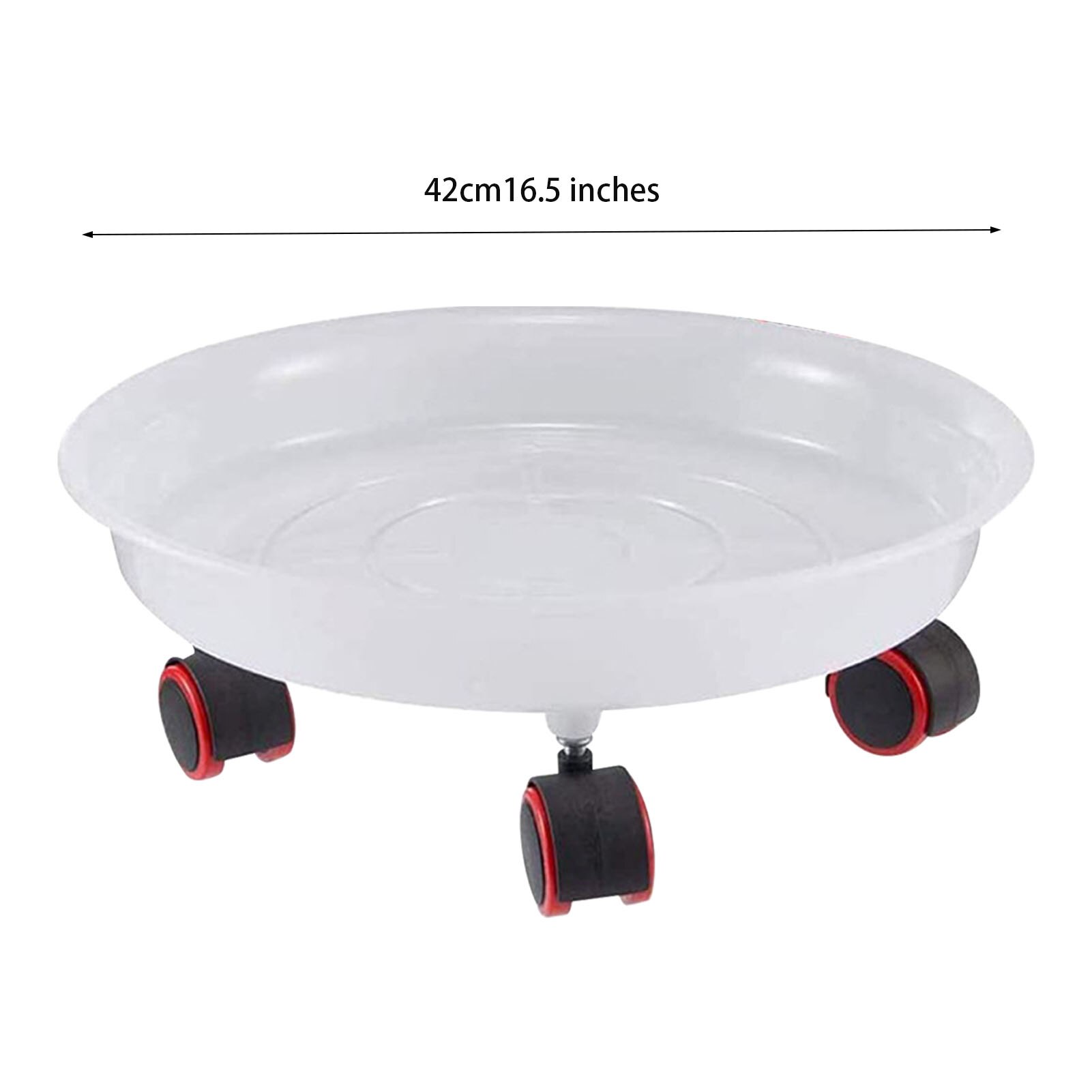 Flower Pot Tray Wheel Resin Saucer Drip Trays Mobile Stand for Plants Water Storage Tray Translucent Stand for Flowers: 42cm