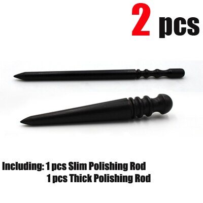 Abrillantadores de bordes de cuero diferentes, herramientas de pulido lateral de cuero, varilla de pulido artesanal de borde redondo, accesorios de cuero, herramienta, 3 unidades: 2pcs Polishing Rod