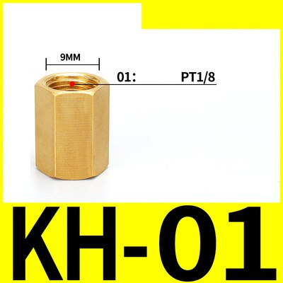 Messing Rohr Fitting Kupfer Schlauch Hex Kupplung Koppler Schnelle Connetor Innengewinde 1/8 &quot;1/4&quot; 3/8 &quot;1/2&quot; 3/4 &quot;BSP Für Wasser Kraftstoff Gas: KH-01