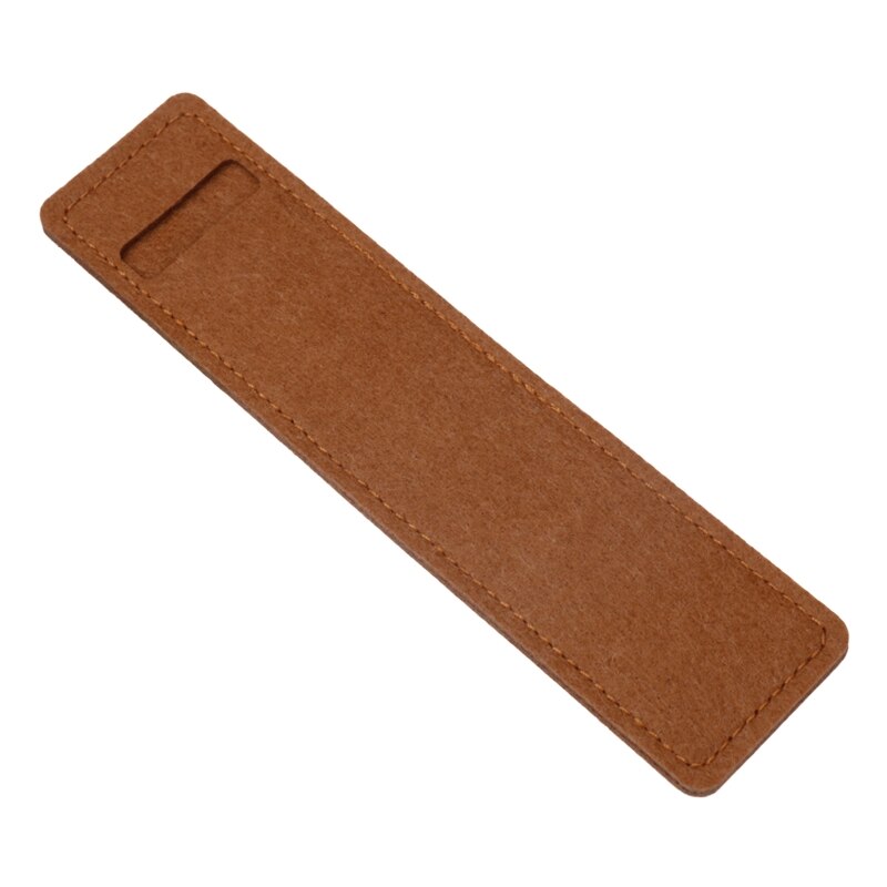 Felt Pen Case Holder Solid Color Fountain Pens Pouch Protective Sleeve Cover for Roller Ballpoint Gel Pen Pencil: Khaki