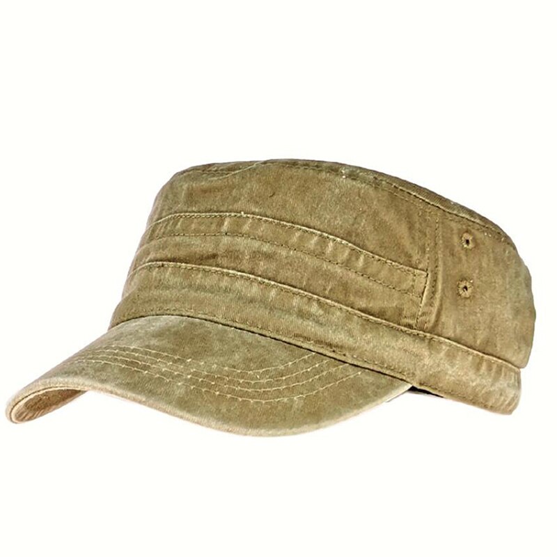 Flat Cap Fitted Hats Man Cool Baseball Caps Adult Flat Peak Hip Hop Fitted Cap Men Women Full Closed Gorra: Khaki