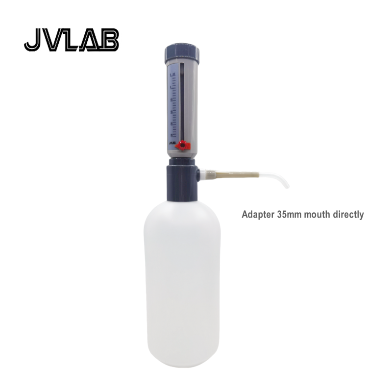 Dispensador superior de botellas de laboratorio, dosificador económico tipo manga, 5-25 ml, ajustable, semiautomático