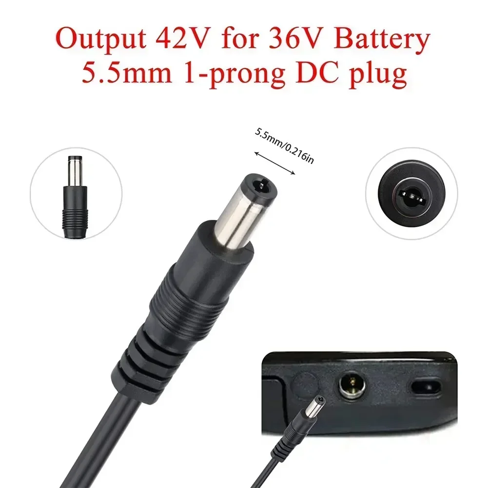 42V 2A Scooter Battery Charger Power Adapter For 36V Electric Bike M365 Power Supply Adapter Electric Bike Powerboard US Plug