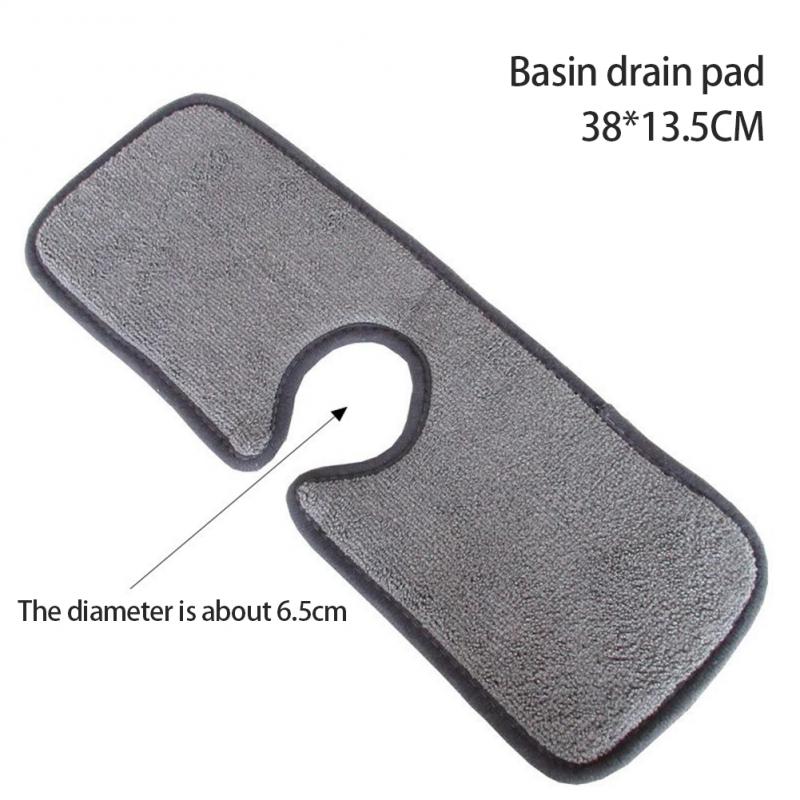 Faucet Splash Mat Sink Cleaning Cloths Kitchen Microfiber Faucet Absorbent Mat For Kitchen Bathroom RV Water Drying Catcher Pad: White-38x13CM