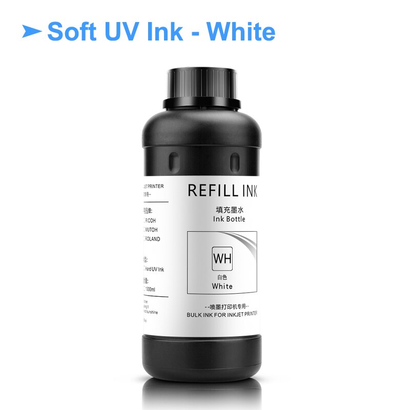 500ML LED UV tusz do Roland ECO-UV ECO-UV2/UV4/UV5/UVS LEF-12 LEF-20 LEF-30 LEF-200 LEF-300 LEC-300 LEC-330 LEC-540 LEJ-640: Soft - White