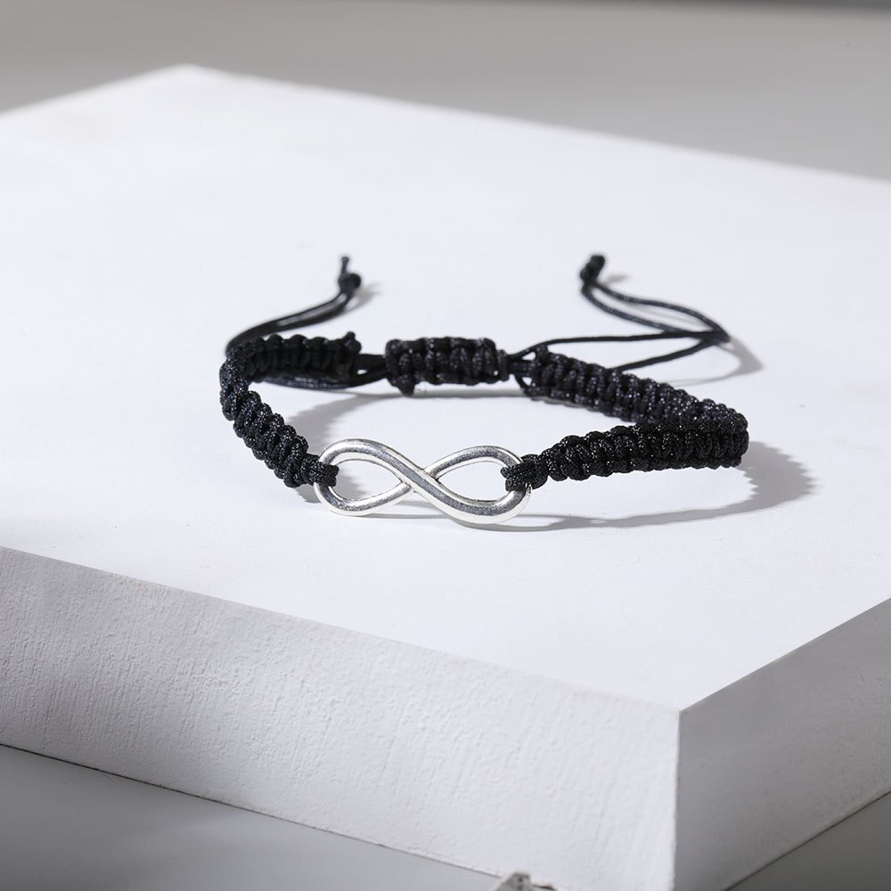 Infinity handgemaakte gevlochten armband bedels set infinity armbanden voor vrouwen infinity sieraden pulseras mujer
