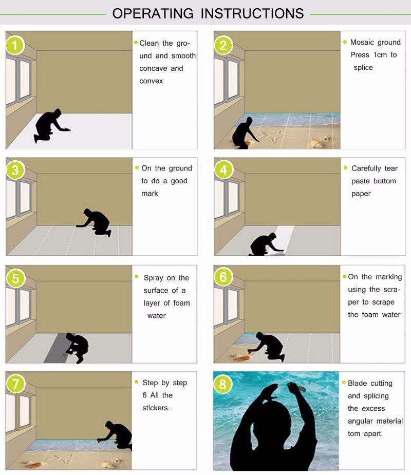 3D Custom Wall Sticker pretty Sunset Bathroom Flooring Painting Photo Wallpaper for Walls 3d