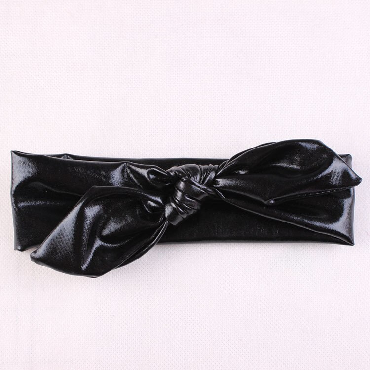 Baby Headband Girls Rabbit Baby Bows Ear Hairband Turban Knot Tie Head Wraps Gd Baby Hair Accessories Bandeau BABYs Fille: MY-LK01-BK