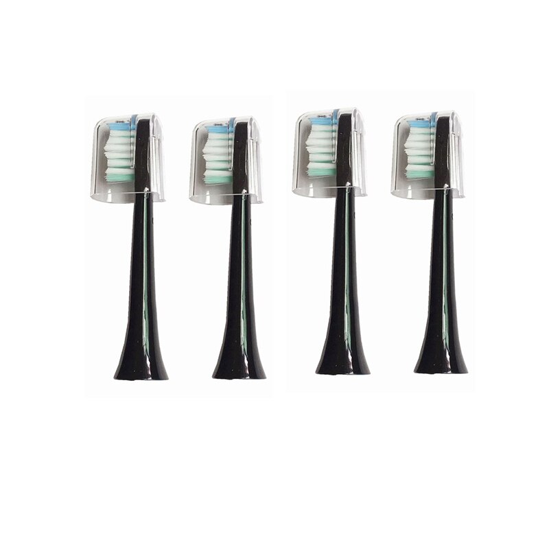 2 pcs Toothbrushes Head for Sarmocare S100 Ultrasonic Sonic Electric Toothbrush fit Digoo DG-YS11 Electric Toothbrushes Head: 4pcs black s100 head
