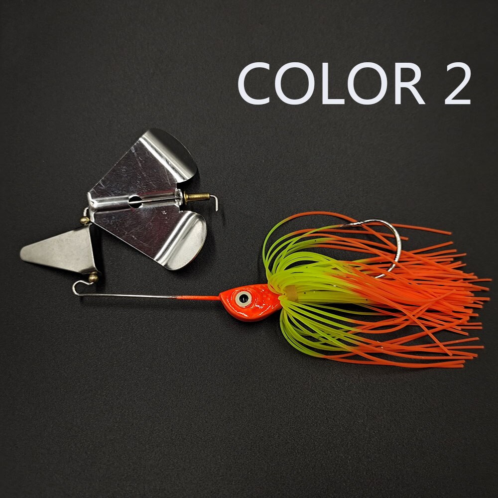 Balleo 14.7G/ Spinner bait Bass jig Weedless fishing lure Buzzbait wobbler chatterbait for bass pike walleye fish Tackle: Red