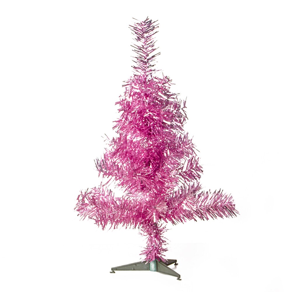 Simulation Christmas Tree Mini Pine Tree Micro Festival Christmas Table Ornament for Kids Happy Year: Pink