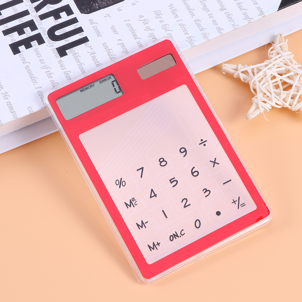 2Pcs Basic Calculator Portable Calculator Mini Calculator Screen Touch Calculator for Home