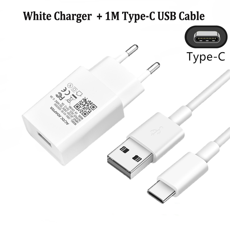 Mobile Phone Charger For Huawei P Smart Y8P P40 P30 P20 Lite Pro Honor 10X 9X Lite 30 20 10 Type-C USB Cable EU Wall Plug: Charger and Cable